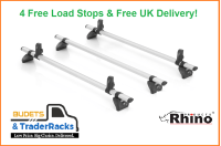 3 Bar Rhino Kammbar Pro Roof Bar Kit which includes 4 free ladder stops